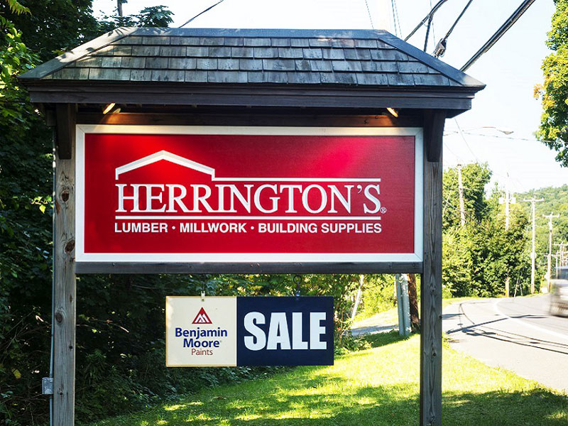 Our Locations Hillsdale Sign | Herrington's